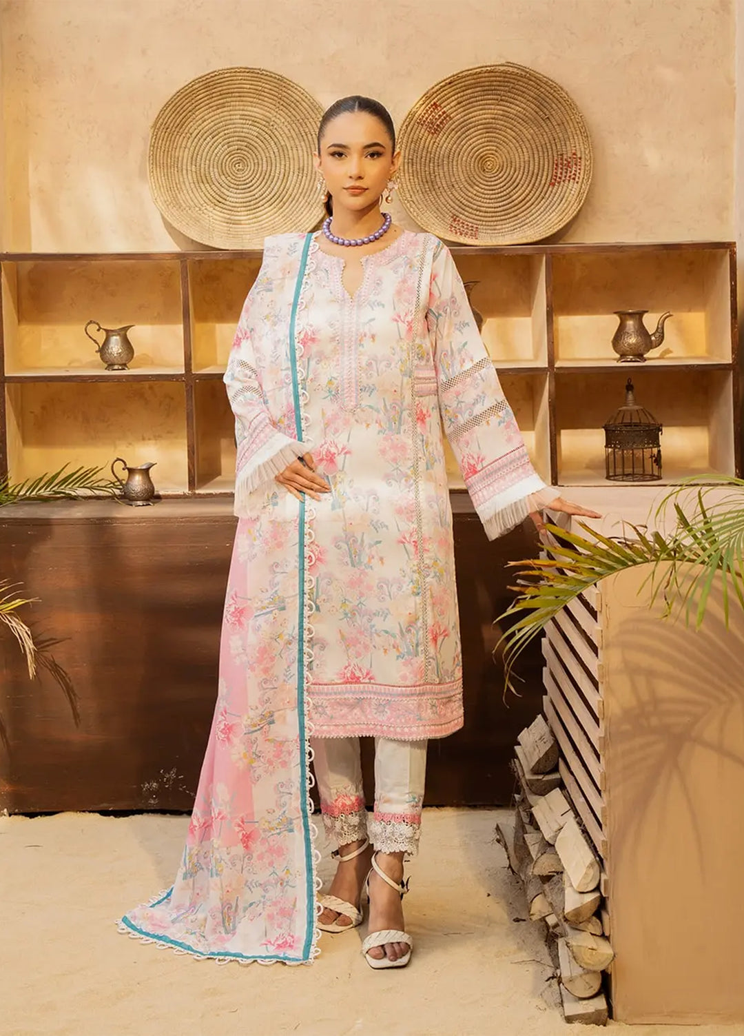 Dastaan by Menaal Unstitched Printed Lawn 3 Piece Suit ML26ULS DP-04B - Festive Collection