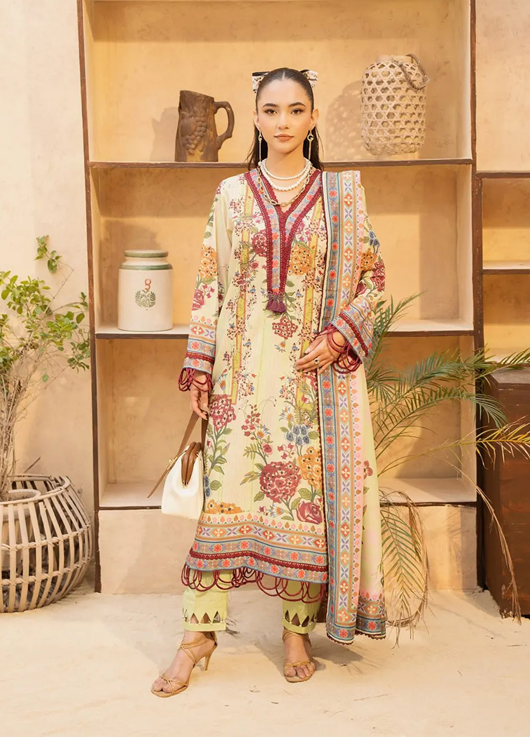 Dastaan by Menaal Unstitched Printed Lawn 3 Piece Suit ML26ULS DP-05A - Festive Collection