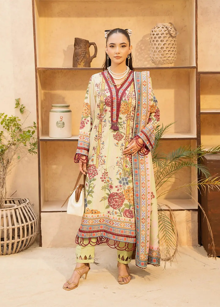 Dastaan by Menaal Unstitched Printed Lawn 3 Piece Suit ML26ULS DP-05A - Festive Collection