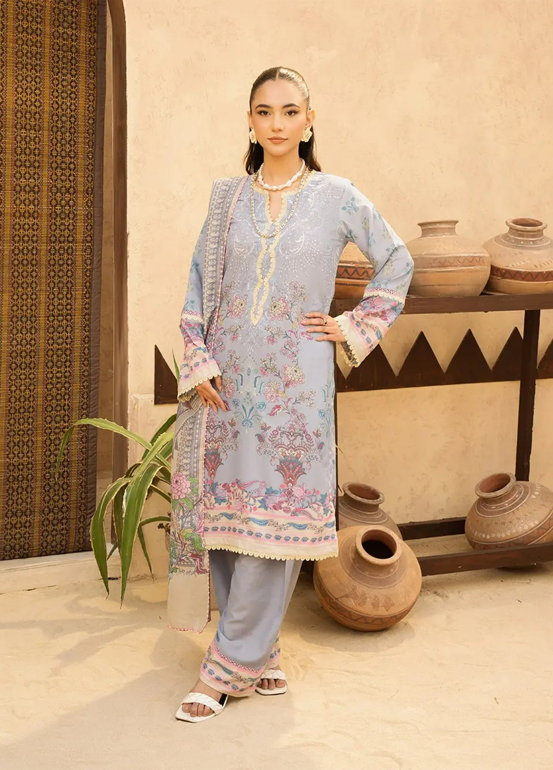 Dastaan by Menaal Unstitched Printed Lawn 3 Piece Suit ML26ULS DP-06A - Festive Collection