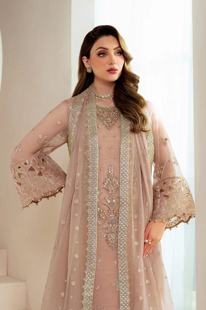 Alizeh Fashion Unstitched Embroidered Chiffon 3 Piece Suit AF26UCF AF-BHM-4043-Jade - Festive Collection