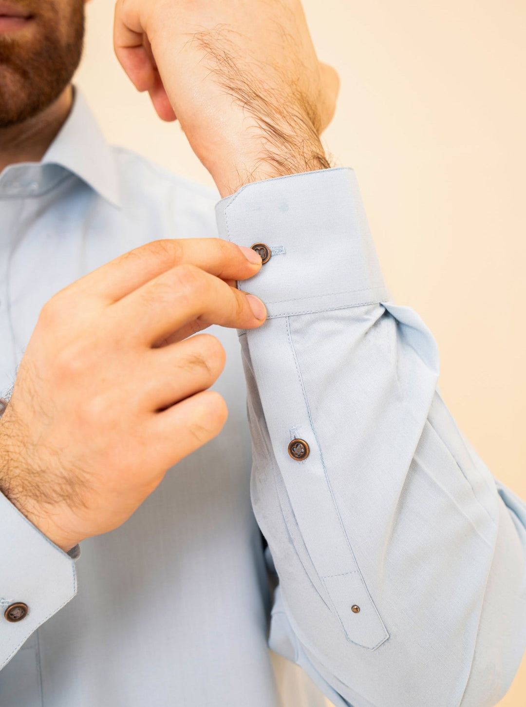 Muraqsh Ready To Wear Solids Cotton Men Sky Blue French Collar Kameez Shalwar MURBFCK - Summer Collection