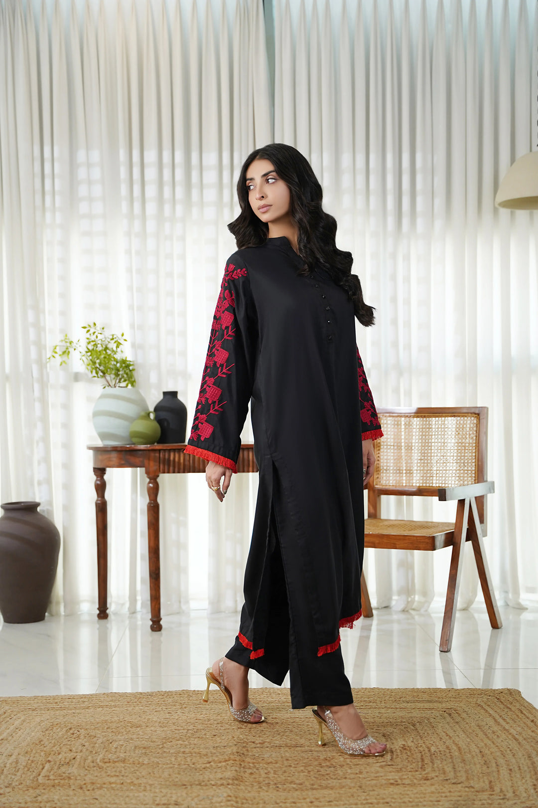 Dhaga Women Pret Embroidered 2 Piece Premium Cotton Rija SS25DSE110 - Summer Collection