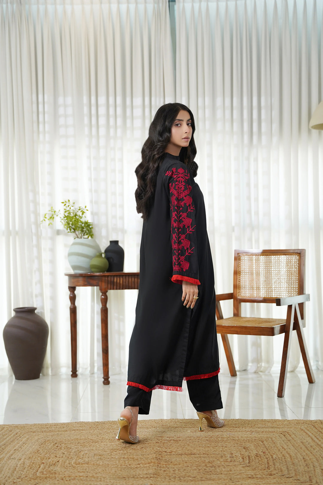 Dhaga Women Pret Embroidered 2 Piece Premium Cotton Rija SS25DSE110 - Summer Collection