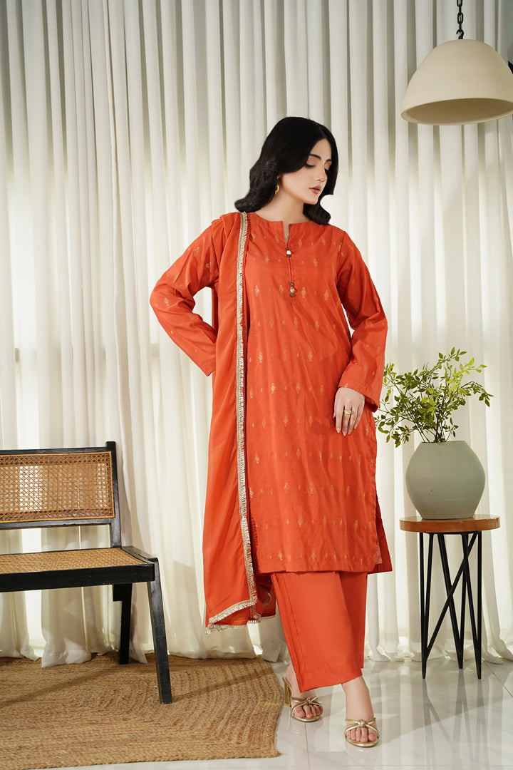 Dhaga Women Pret Embroidered 3 Piece Chikankari Mina SS25DSEMINA - Summer Collection