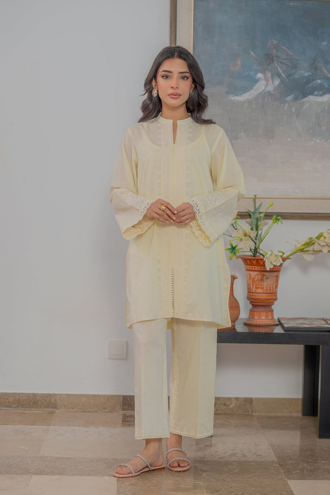 Sahar Women RTW Chikankari Embroidered Lawn 2 Piece Suit Pearl Poise - Festive Collection