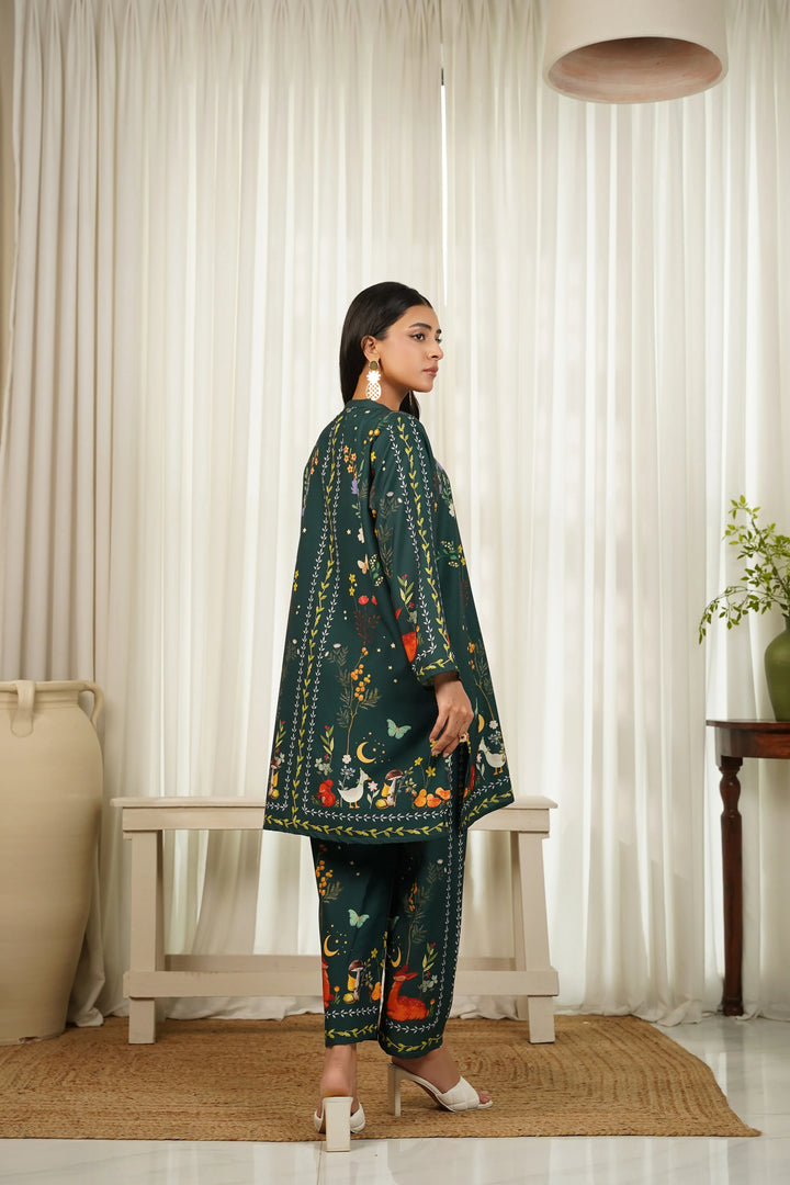 Dhaga Women Pret Printed 2 Piece Soft Crepe Jade SS25DSP311 - Summer Collection