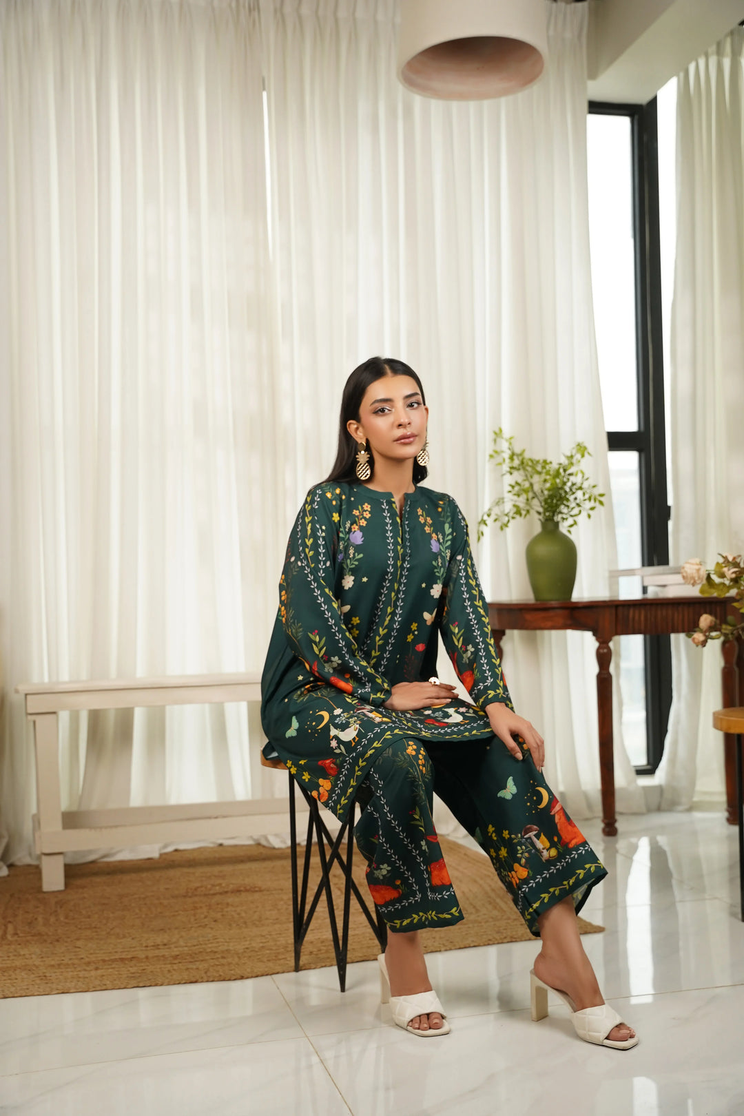 Dhaga Women Pret Printed 2 Piece Soft Crepe Jade SS25DSP311 - Summer Collection