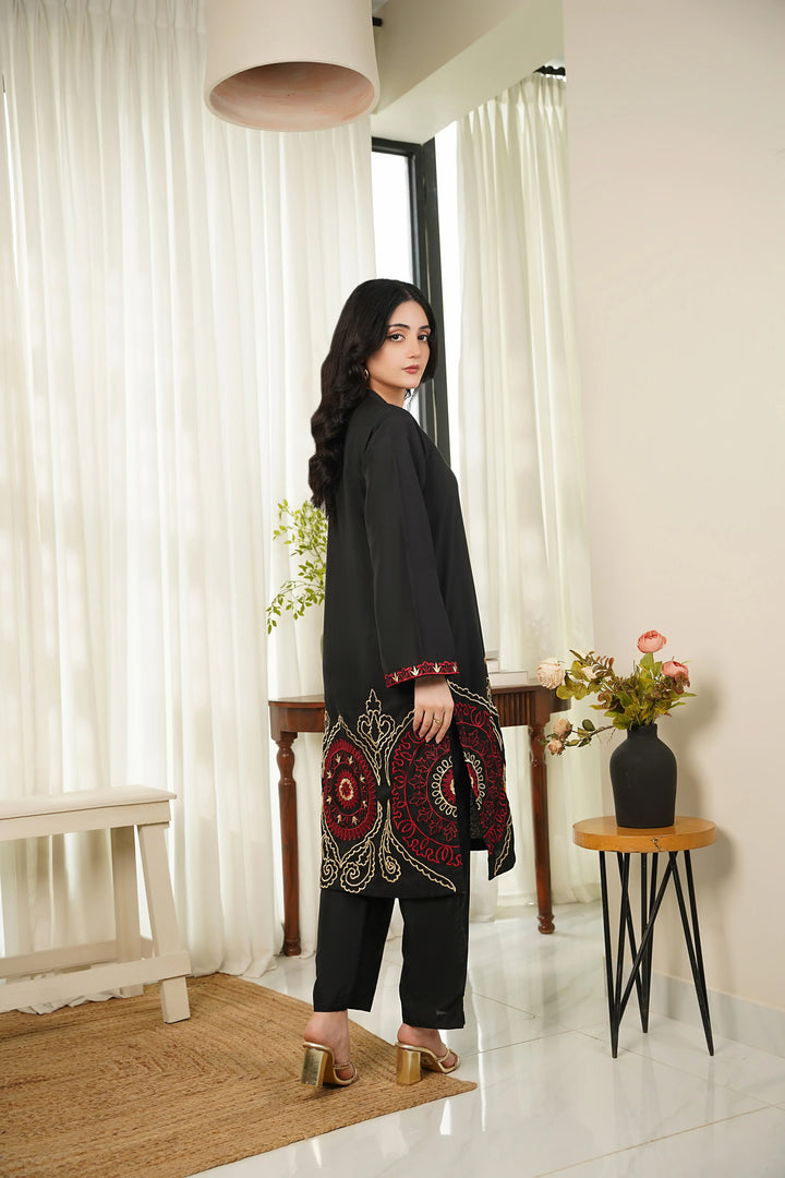 Dhaga Women Pret Embroidered 2 Piece Premium Cotton Moon Shadow SS25DSE103 - Summer Collection