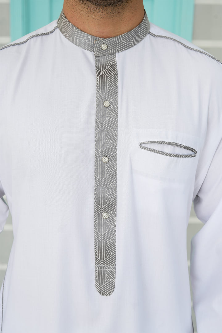 Royal Arabic Jubba by Edge Republic Mens RTW Solids Cotton Viscose 2 Piece Suit JB 016 Festive Collection