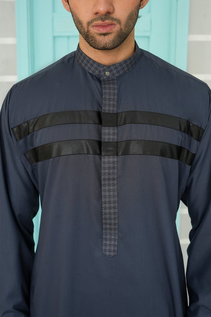 Royal Arabic Jubba by Edge Republic Mens RTW Solids Cotton Viscose 2 Piece Suit JB 015 Festive Collection