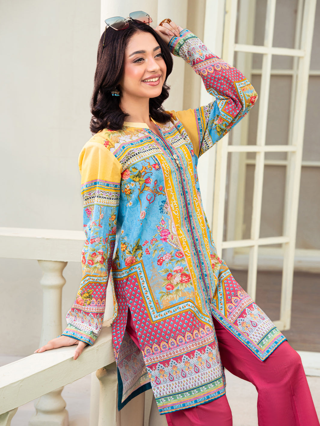 TNG Women Luxury Pret Printed Cambric 2 Piece Suit Samaa Multi - Casual Collection