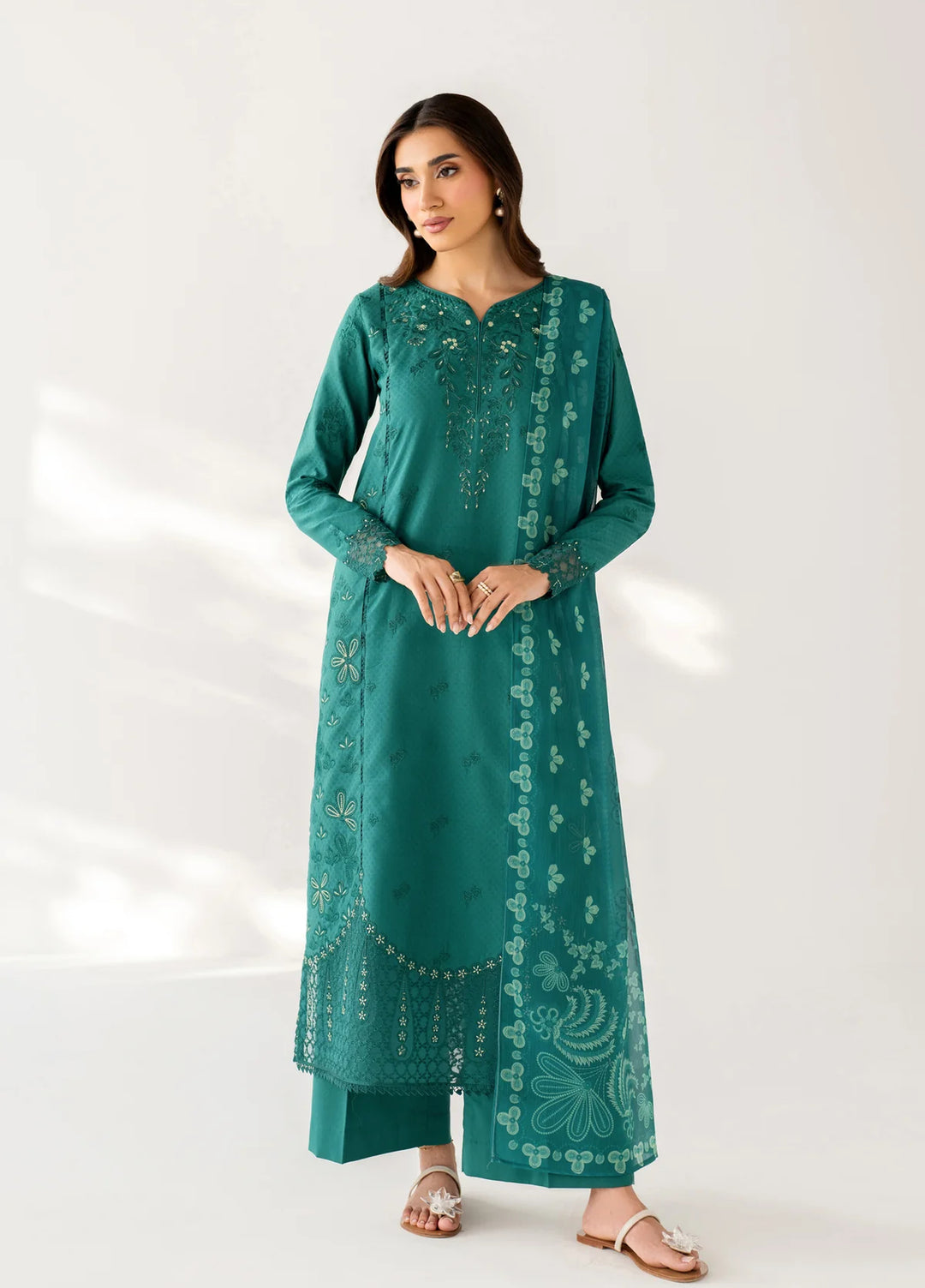 Le'essence by Xenia Formals Unstitched Embroidered Lawn 3 Piece Suit XE26UL D-11 Elvyn - Summer Collection
