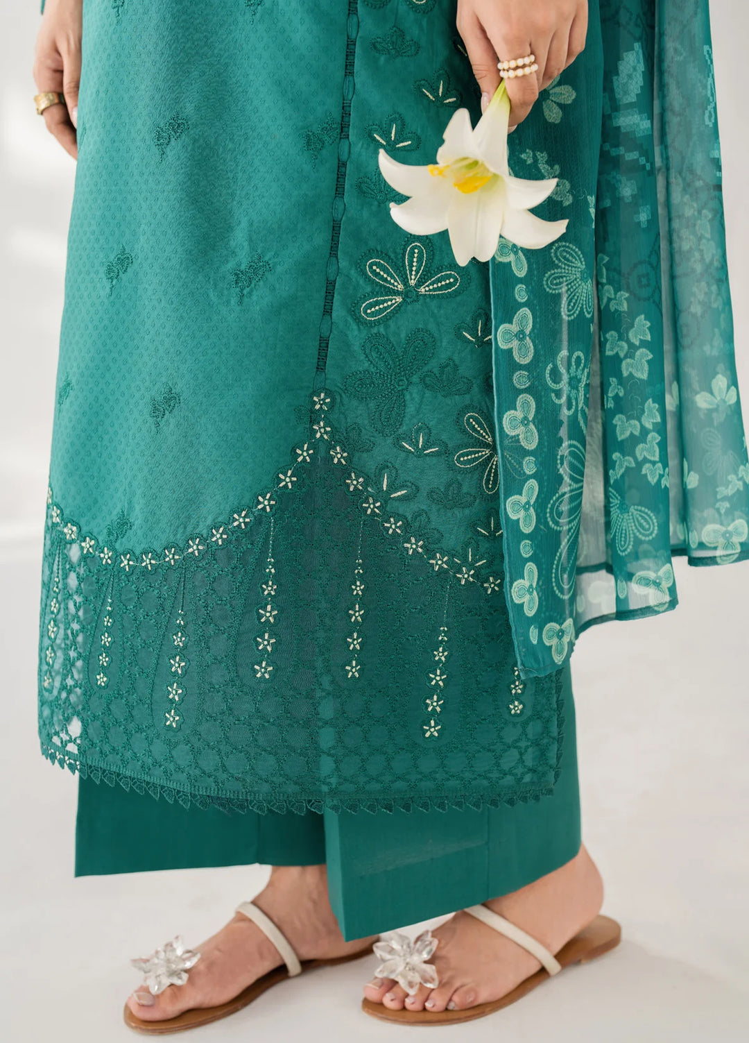 Le'essence by Xenia Formals Unstitched Embroidered Lawn 3 Piece Suit XE26UL D-11 Elvyn - Summer Collection