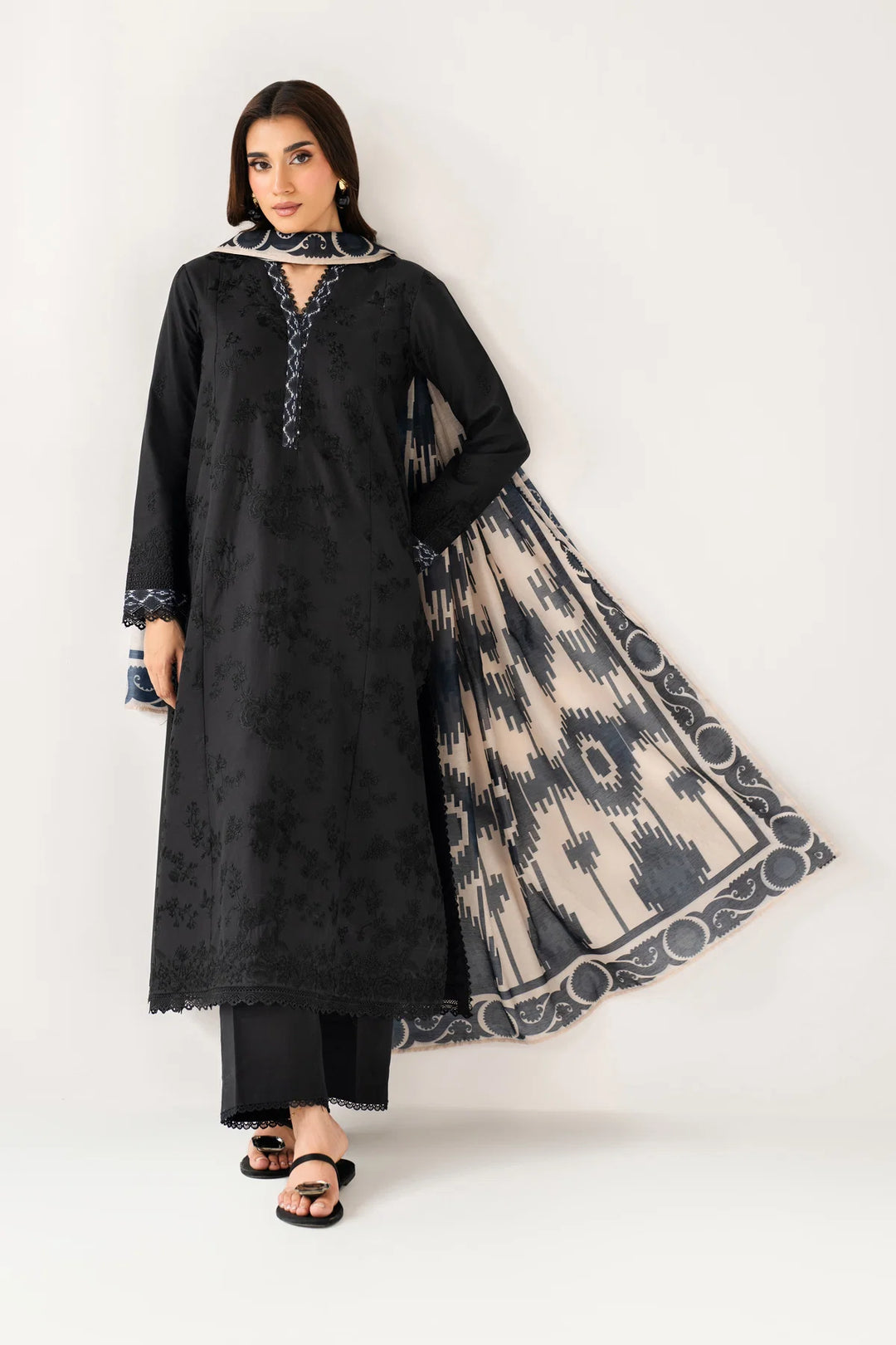 Le'essence by Xenia Formals Unstitched Embroidered Lawn 3 Piece Suit XE26UL D-08 Fayra - Summer Collection