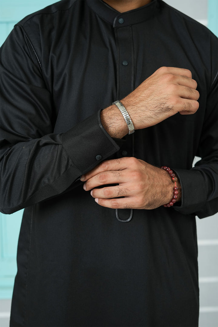 Royal Arabic Jubba by Edge Republic Mens RTW Solids Cotton Viscose 2 Piece Suit JB 007 Festive Collection