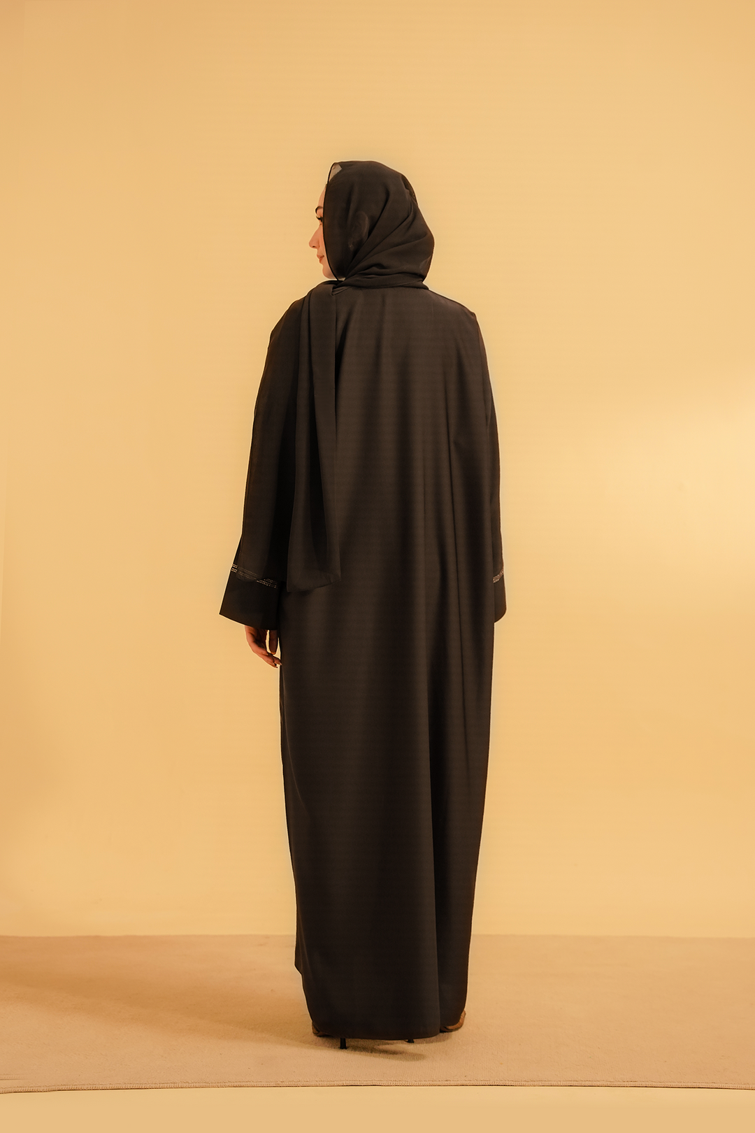 Divinely Crafted Abaya Casual Crepe 1 Piece Basic Diamante Abaya | Brown
