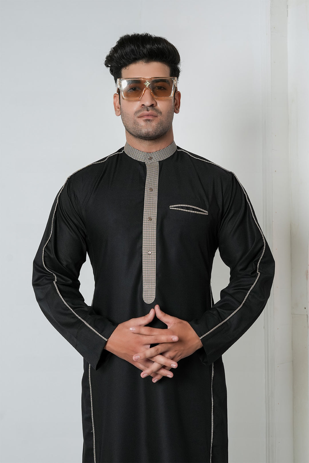 Royal Arabic Jubba by Edge Republic Mens RTW Solids Cotton Viscose 2 Piece Suit JB 004 Festive Collection