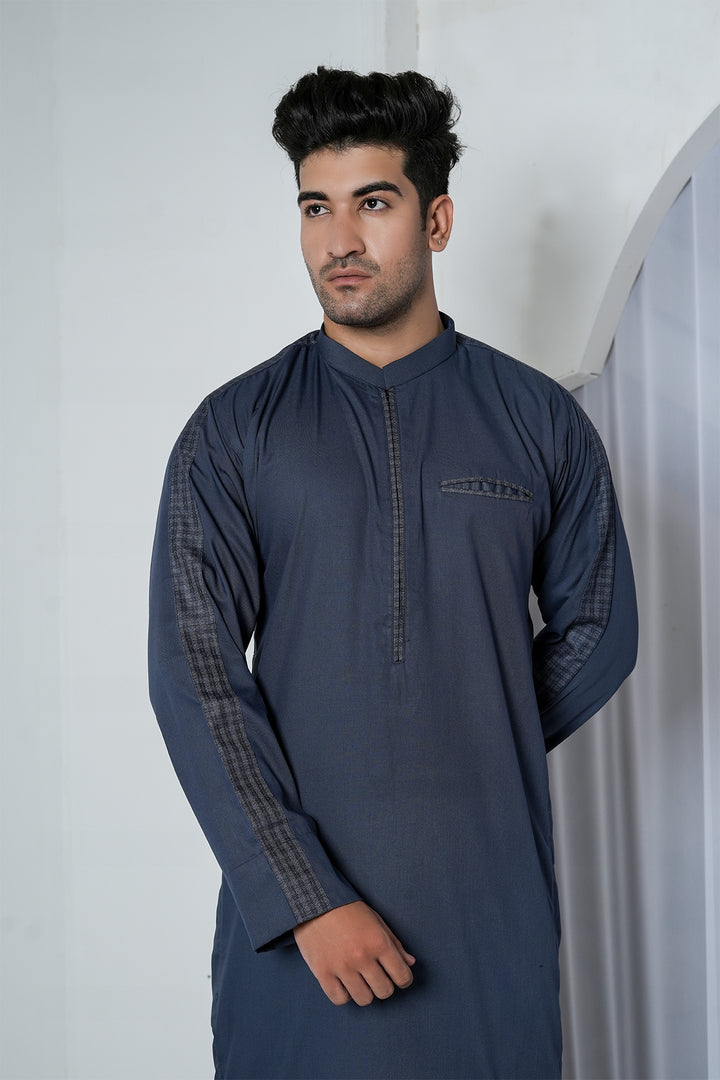 Royal Arabic Jubba by Edge Republic Mens RTW Solids Cotton Viscose 2 Piece Suit JB 001 Festive Collection