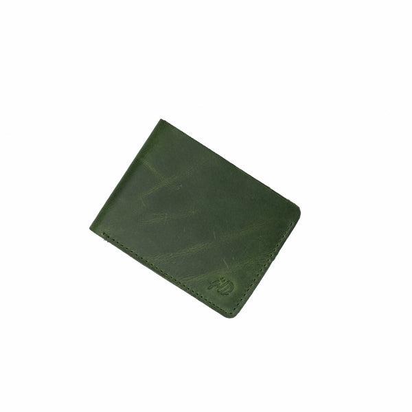 Vintage by Jild Mens Genuine Vintage Leather Wallet-Olive green S1 - Wallets Collection