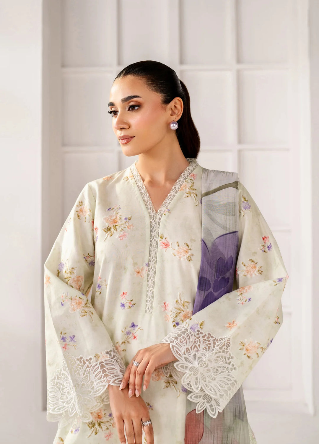 Le'essence by Xenia Formals Unstitched Embroidered Lawn 3 Piece Suit XE26UL D-07 Evra - Summer Collection