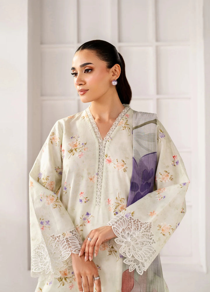 Le'essence by Xenia Formals Unstitched Embroidered Lawn 3 Piece Suit XE26UL D-07 Evra - Summer Collection