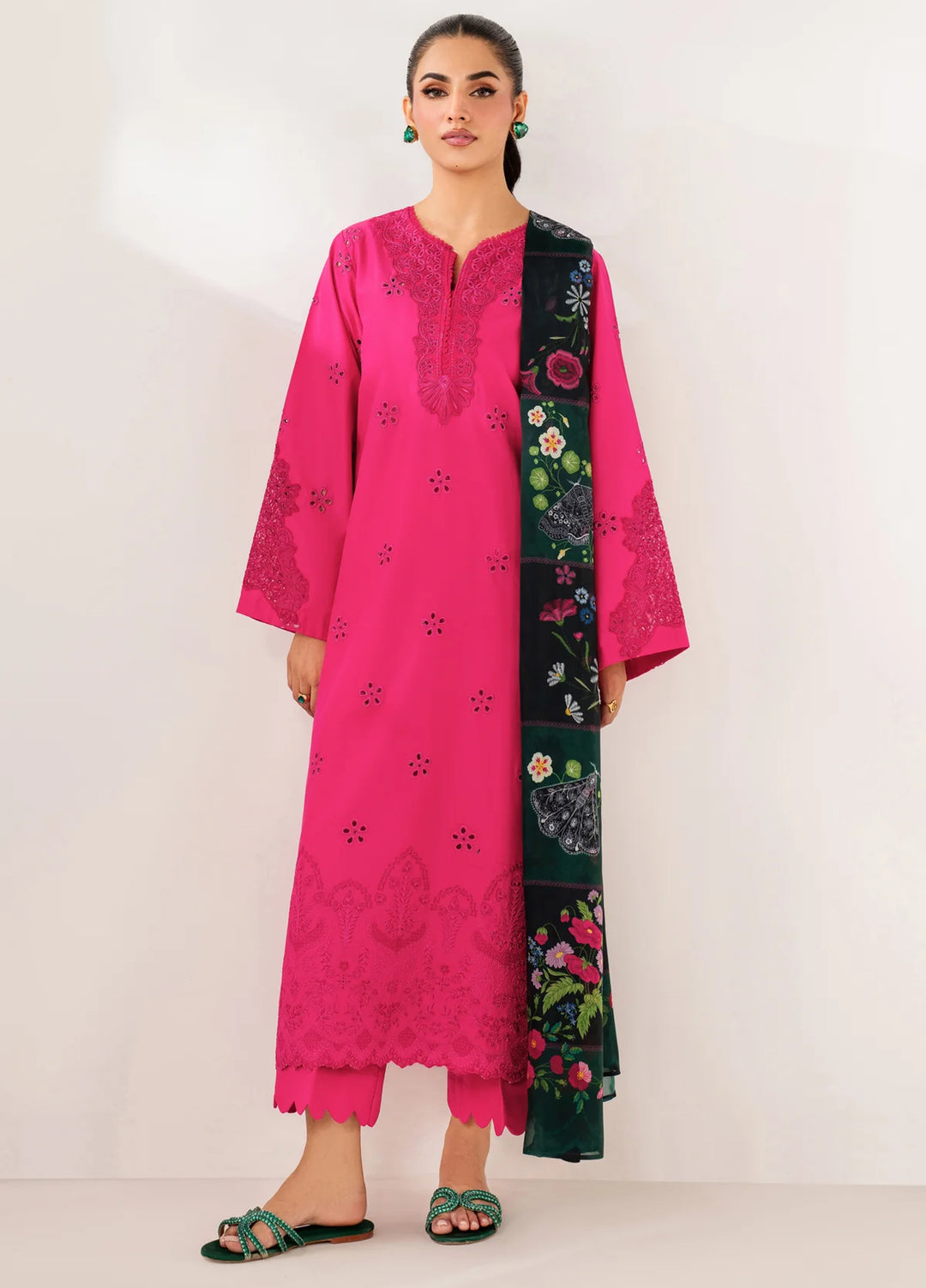 Le'essence by Xenia Formals Unstitched Embroidered Lawn 3 Piece Suit XE26UL D-05 Crizma - Summer Collection