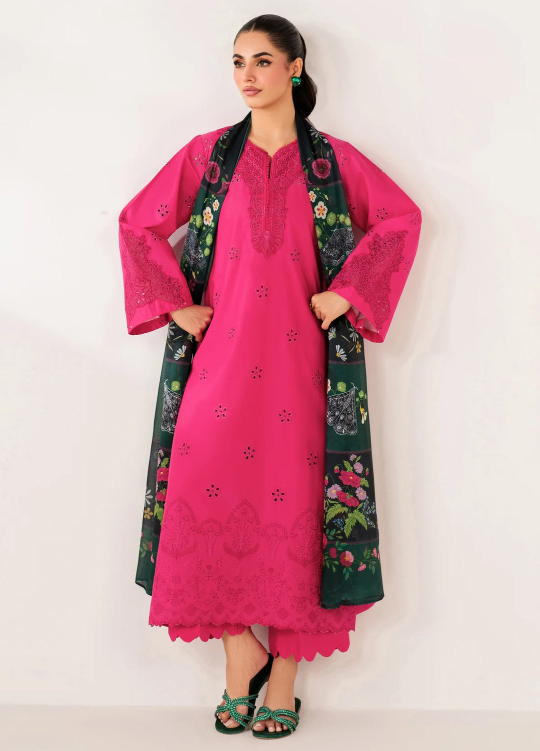 Le'essence by Xenia Formals Unstitched Embroidered Lawn 3 Piece Suit XE26UL D-05 Crizma - Summer Collection
