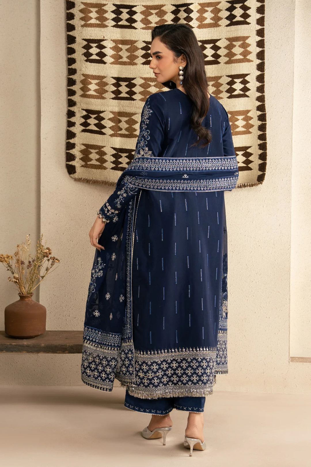 Xenia Formals Unstitched Embroidered Raw Silk 3 Piece Suit XF-1167 Inali - Festive Collection