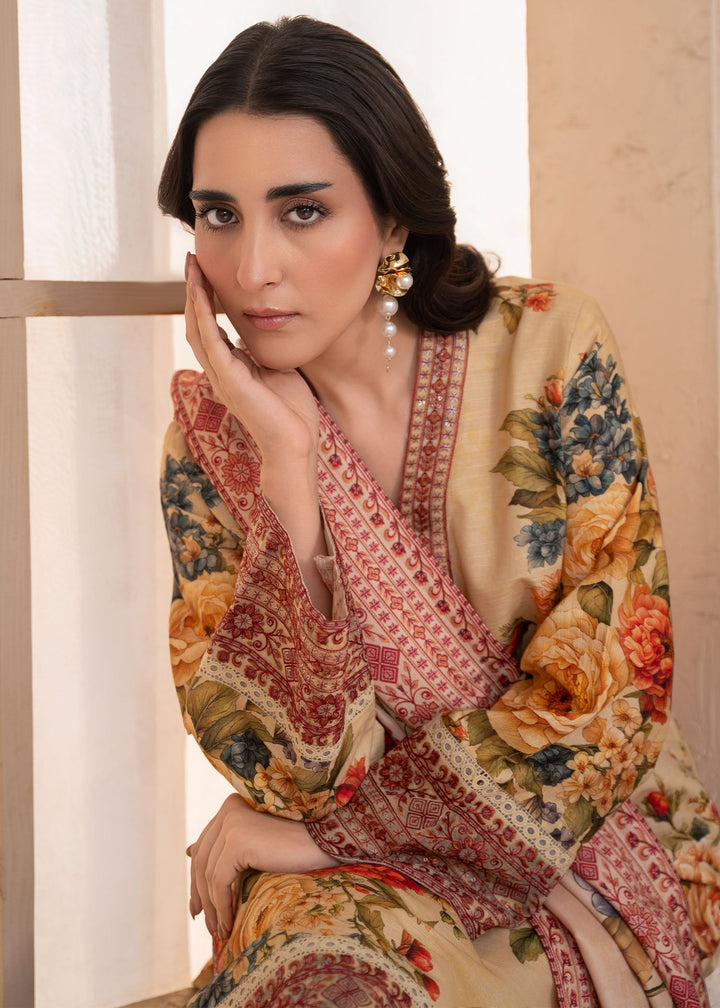 Meerak Women Khaddar Pret 3 Piece Embroidered Khaddar 201 - Winter Collection