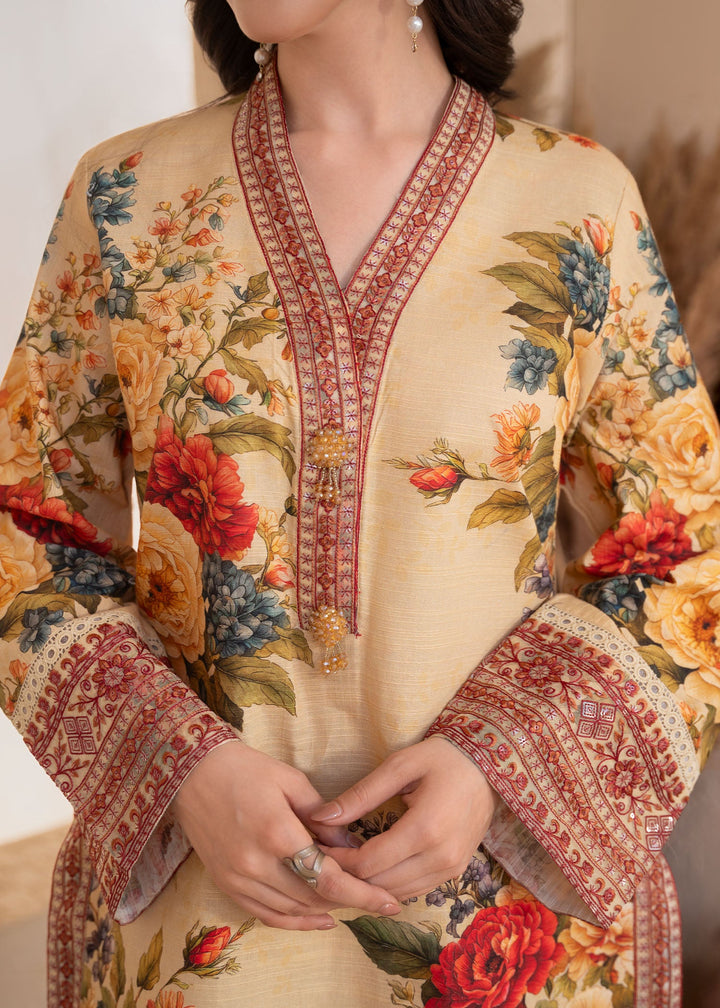 Meerak Women Khaddar Pret 3 Piece Embroidered Khaddar 201 - Winter Collection