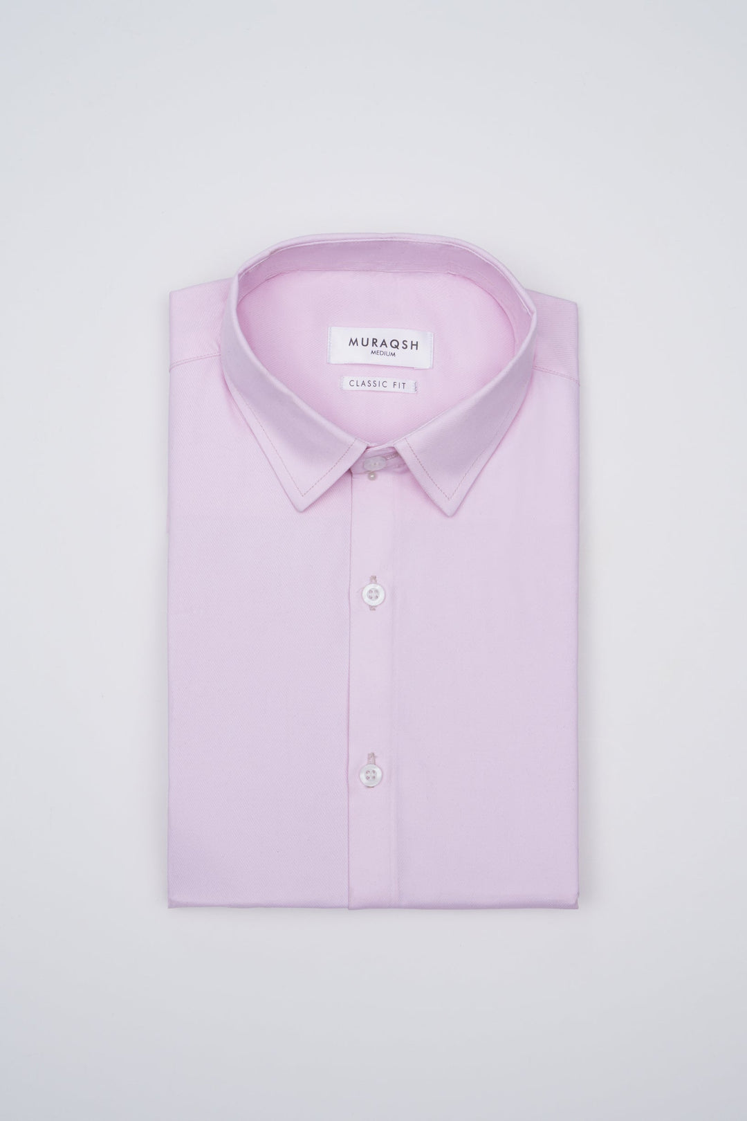 Muraqsh Ready To Wear Solids Cotton Men Tea Pink Textured Formal Shirt ABD-TPTFS - Summer Collection