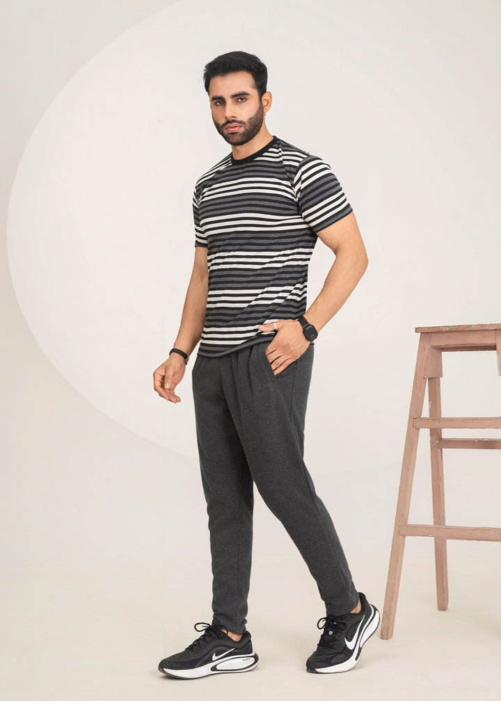 West Drop by Buraq Mens Shirt RTW Solids Cotton 1 Piece Suit Grey Stripper Casual Collection