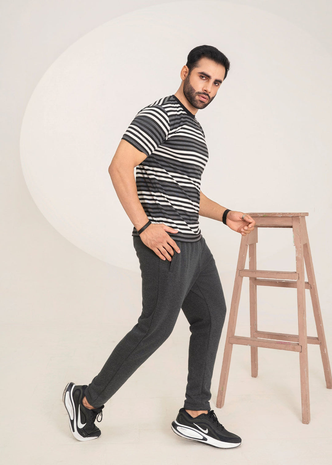 West Drop by Buraq Mens Shirt RTW Solids Cotton 1 Piece Suit Grey Stripper Casual Collection