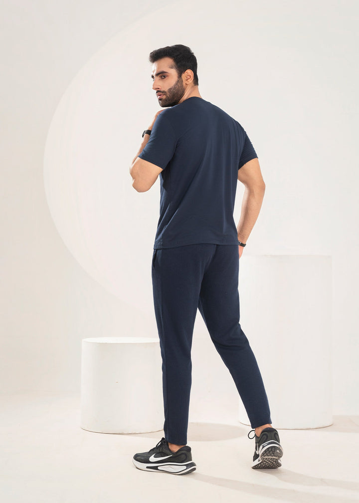 West Drop by Buraq Mens Shirt RTW Solids Cotton 1 Piece Suit Blue Casual Collection
