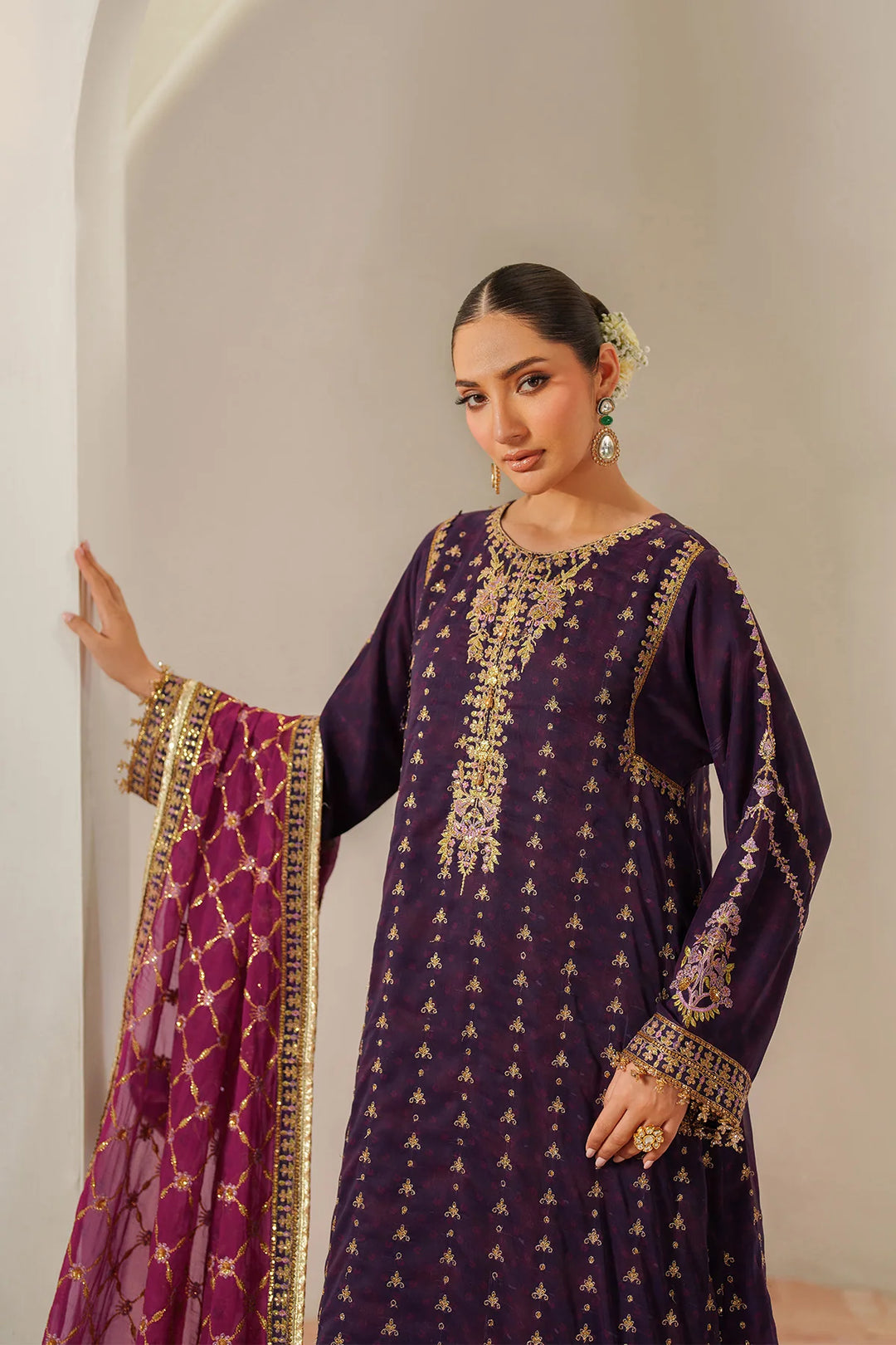 Alizeh Fashion Unstitched Embroidered Chiffon 3 Piece Suit AF26UCF AF-CH-2196-Reya - Festive Collection