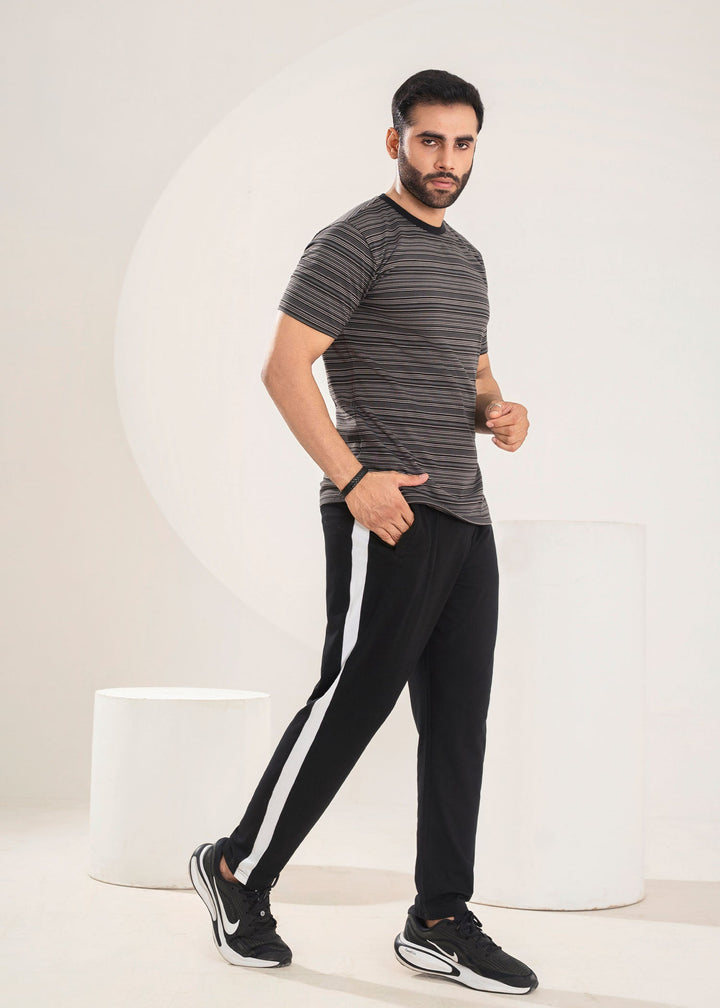 West Drop by Buraq Mens Shirt RTW Solids Cotton 1 Piece Suit Charcoal Stripper Casual Collection