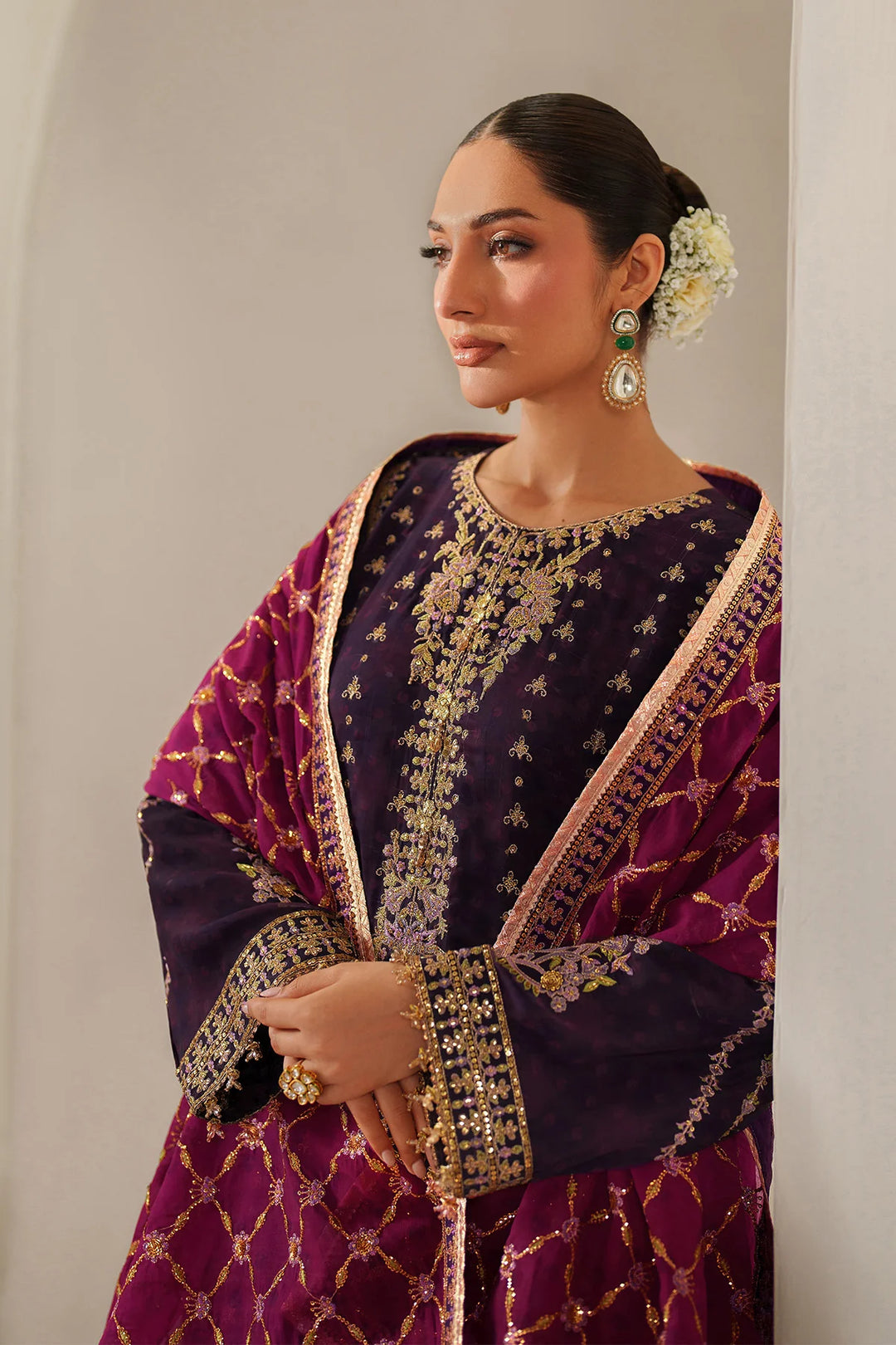 Alizeh Fashion Unstitched Embroidered Chiffon 3 Piece Suit AF26UCF AF-CH-2196-Reya - Festive Collection