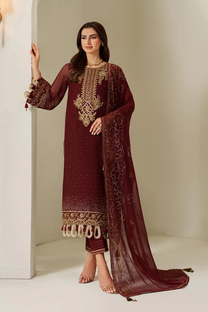 Alizeh Fashion Unstitched Embroidered Chiffon 3 Piece Suit AF26UCF AF-HM-4047-Kavya - Festive Collection