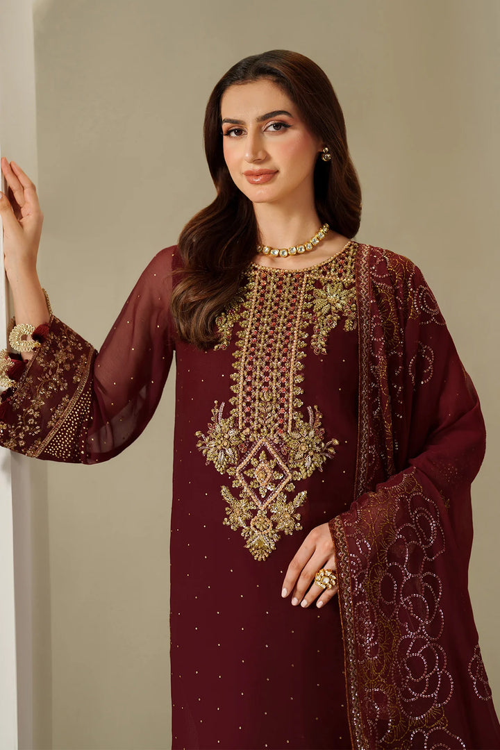 Alizeh Fashion Unstitched Embroidered Chiffon 3 Piece Suit AF26UCF AF-HM-4047-Kavya - Festive Collection