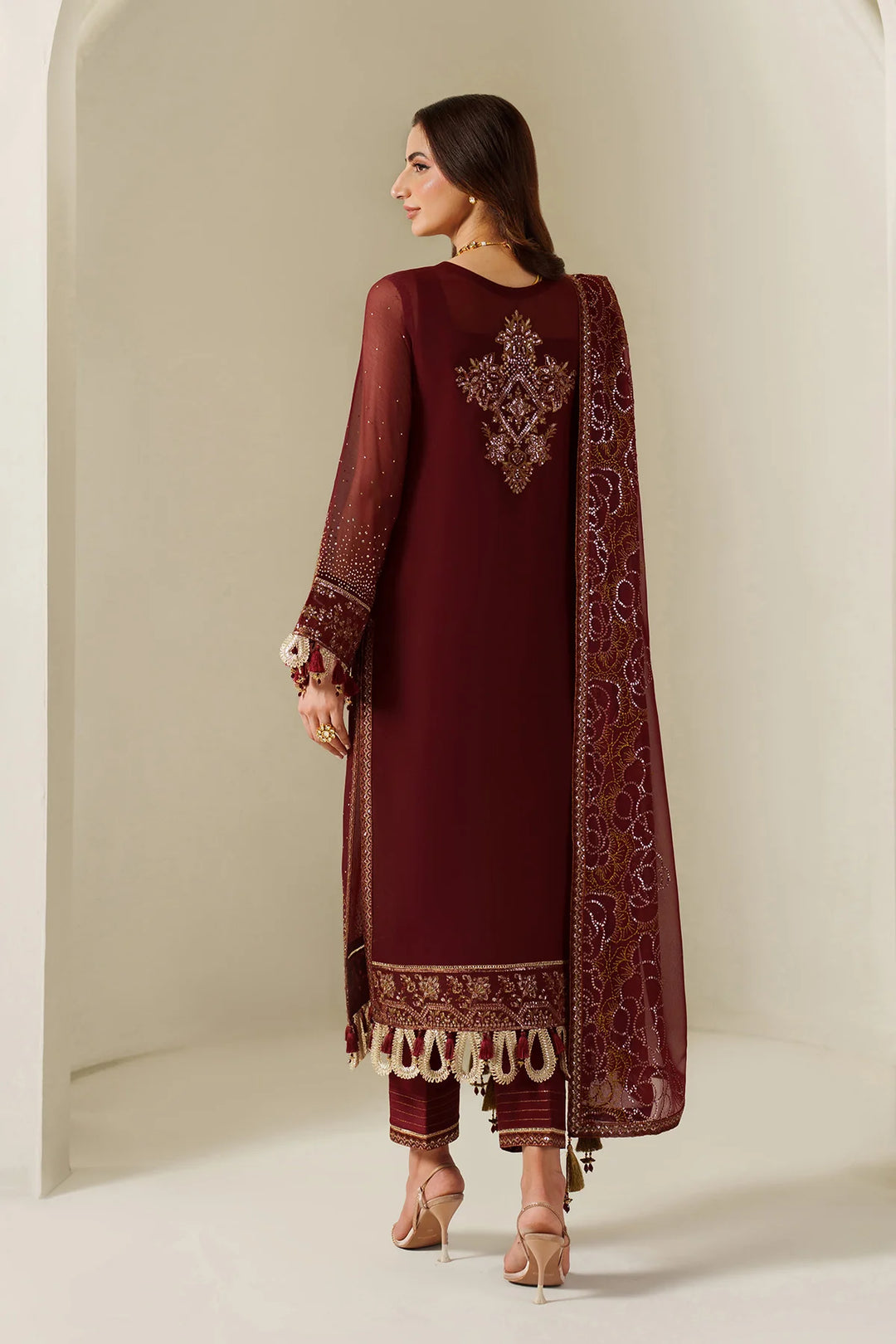 Alizeh Fashion Unstitched Embroidered Chiffon 3 Piece Suit AF26UCF AF-HM-4047-Kavya - Festive Collection