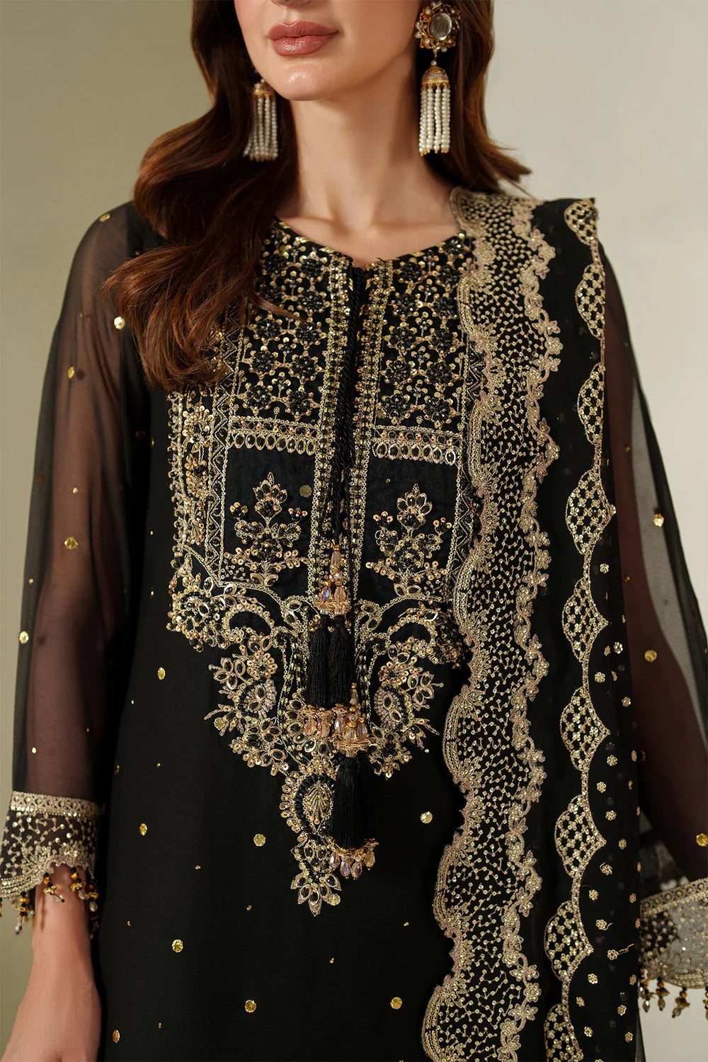 Alizeh Fashion Unstitched Embroidered Chiffon 3 Piece Suit AF26UCF AF-HM-4049-Reshma - Festive Collection