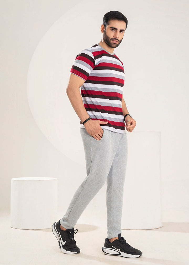 West Drop by Buraq Mens Shirt RTW Solids Cotton 1 Piece Suit Red Stripper Casual Collection