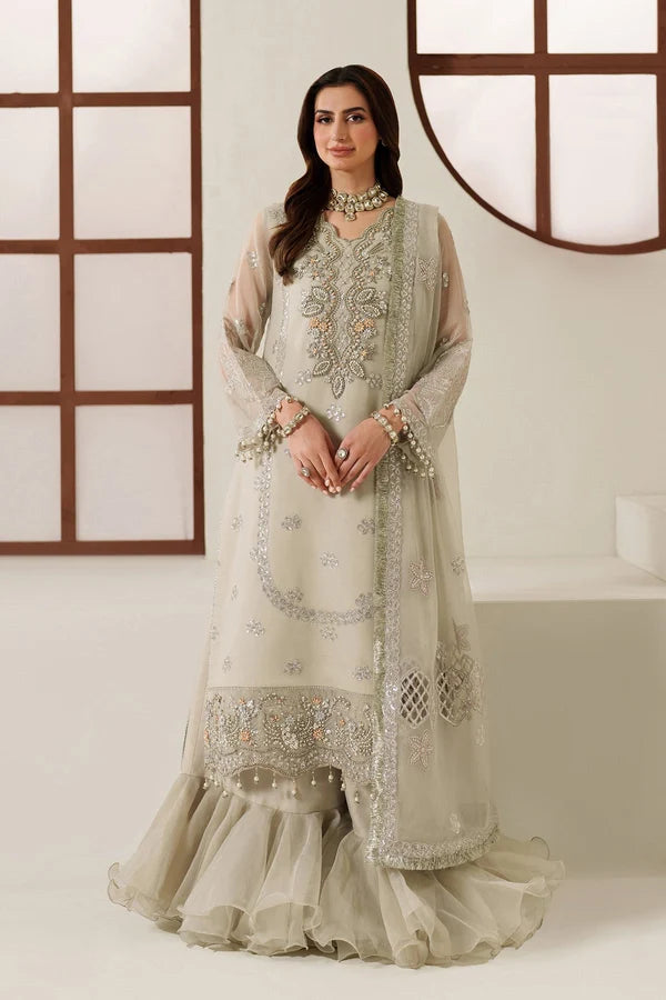 Alizeh Fashion Unstitched Embroidered Chiffon 3 Piece Suit AF26UCF AF-CH-4048-Nashmia - Festive Collection