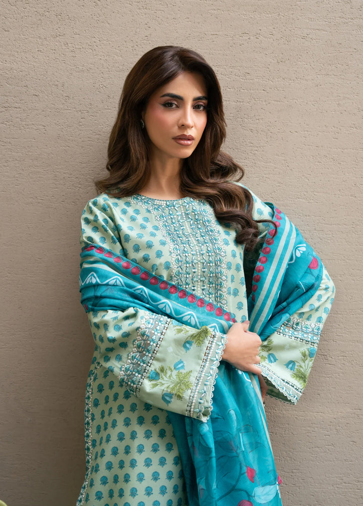 Layana by Xenia Formals Unstitched Embroidered Lawn 3 Piece Suit XE26ULL D-4 Zahara - Summer Collection