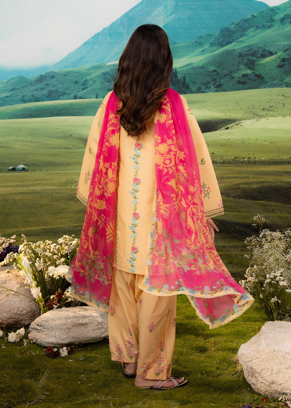 Elysian by Meerak RTW Embroidered Lawn 3 Piece Suit Freesia Casual Collection