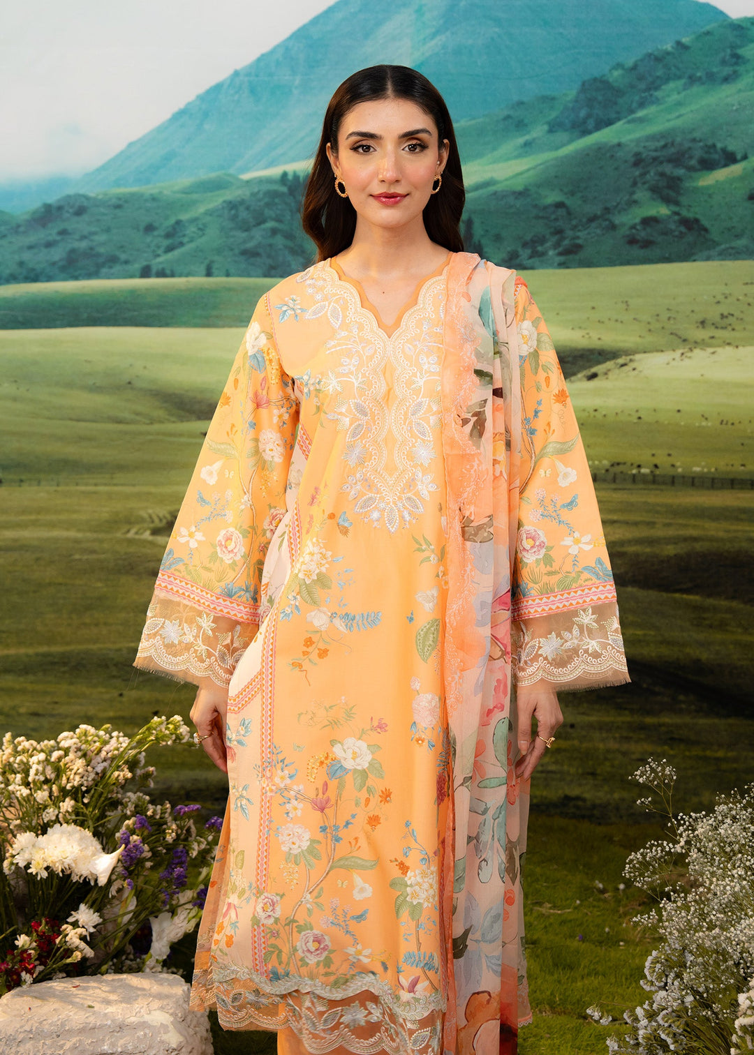 Elysian by Meerak RTW Embroidered Lawn 3 Piece Suit Solstice Casual Collection