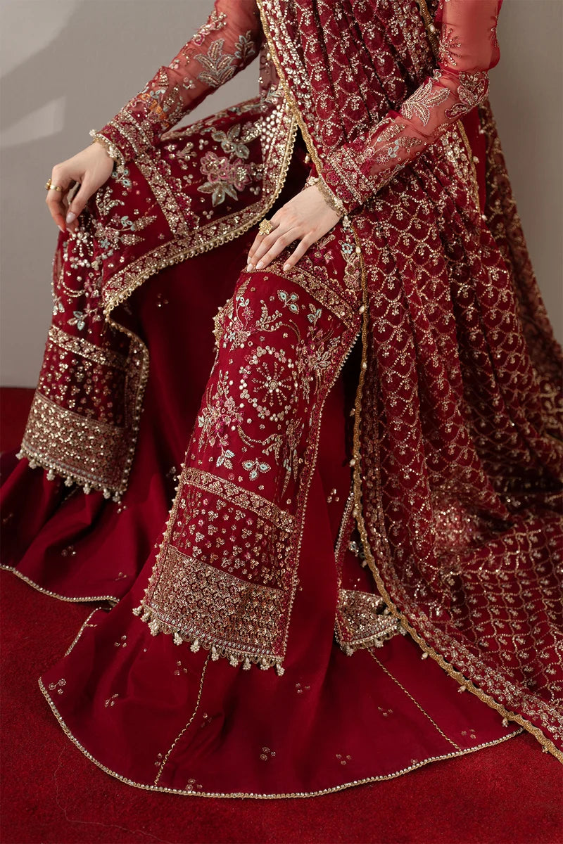 Aure by Afrozeh Unstitched Embroidered Organza 3 Piece Suit AF26UAW Florentine FW01237 - Wedding Collection
