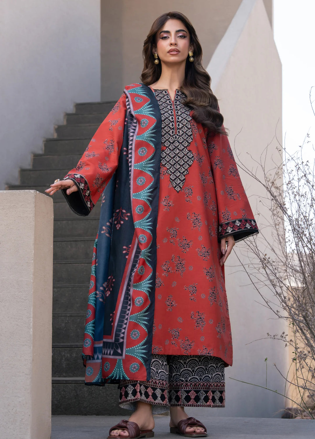 Layana by Xenia Formals Unstitched Embroidered Lawn 3 Piece Suit XE26ULL D-7 Jaffa - Summer Collection