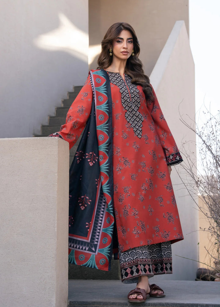 Layana by Xenia Formals Unstitched Embroidered Lawn 3 Piece Suit XE26ULL D-7 Jaffa - Summer Collection
